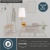 VAXCEL Camden 1 Light Wall Sconce Fixture White Linen Fabric Shade, LED Compatible - 4 of 4