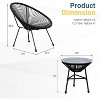 Heynemo 3 Piece Patio Bistro Set, Outdoor Acapulco Chair and Table Set, All-Weather Patio Furniture Set for Yard Balcony Poolside - 2 of 4