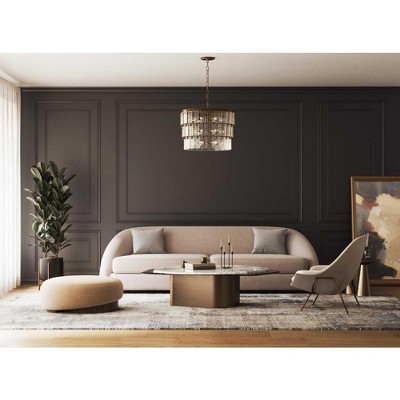 Gold Ombre 9-Light Chandelier with Artisanal Glass