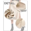 Women's Satin Midi Skirt - High Waist Slit Design with Comfortable Elastic Waistband Champagne - 4 of 4
