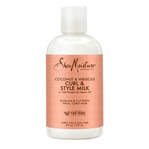 SheaMoisture Coconut & Hibiscus Curl & Style Milk For Thick Curly Hair - 8 fl oz - 1 of 4