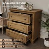 3 Drawer Dresser for Bedroom, 32"W Wooden Chest of Drawers, Small Dresser Nightstand, Clothes Storage Organizer for Bedroom - 3 of 4