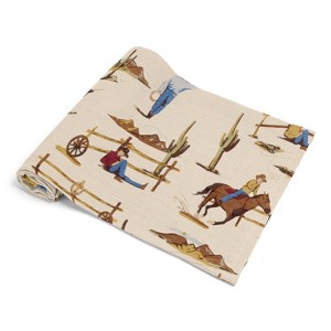 Sweet Jojo Designs Baby Boy Baby Muslin 100% Cotton Swaddle Blankets Wild West Cowboy Multicolor - 1 of 4