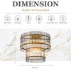 ALOADECOR 10-Light Modern and Contemporary Gold 2-Tiered Handmade Glass Shade Flush Mount Light - 4 of 4