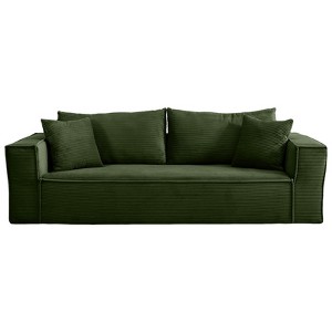 Aukfa Sleeper Sofa Couches for Living Room, Luxury Modern Couch with Deep Seat, No Assembly Required, 3 Seater, Green - 1 of 4