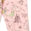 Disney Princess Moana Belle Rapunzel Jasmine Ariel Cinderella Girls 2 Pack Pants Little Kid to Big Kid - 4 of 4