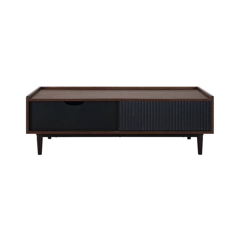 Duane Ribbed Coffee Table with Drawer and Shelf - Manhattan Comfort, 1 of 12