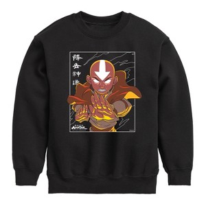 Boys' - Avatar: The Last Airbender - Avatar State Aang Graphic Long Sleeve Fleece Sweatshirt - 1 of 4