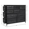 Jojoka Dresser for Bedroom, 10 Drawers Fabric Storage Drawer, Dressers & Chest of Drawers with Side Pockets - 2 of 4
