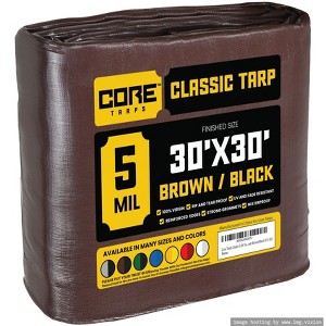 Core Tarps Heavy Duty 5 Mil Tarp Cover, UV Resistant, Rip Proof for Roof, Camping, Patio, Pool, Boat - 1 of 4