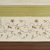 PAGED 72x72" Faux Silk Embroidered Floral Shower Curtain with Pintuck Detailing, Multicolored Shower Curtain for Bathroom - 2 of 3