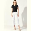 Allegra K Women's Mesh Sheer V Neck Cross Wrap Short Sleeve Ruffled Summer Top - 2 of 4