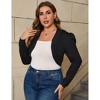 Plus Size Cardigan Sweaters for Women Open Front Long Sleeve Loose Knit Short Sweater - 3 of 4