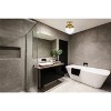 Elegant Lighting Eclipse 1 Light Brass Flush Mount With Clear Glass - 3 of 4