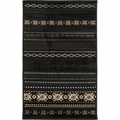 Hauteloom Fogertown Black Western Rug
