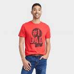 Men's Number One Dad Short Sleeve Graphic T-Shirt - Red