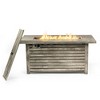 VYNXARIA 54" Propane Gas Fire Pit Table, 50000 BTU Rectangular Steel Fire Pit with Imitation Wood Grain Finish£¬beige - 4 of 4