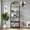 Bookshelf, Arched Bookshelf 5 Tier Bookcase, Industrial Open Book Shelves for Living Room, Modern Freestanding Display Shelving Unit Storage Rack - 2 of 4
