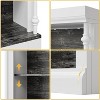 5-Tier Adjustable Bookcase, Wooden Freestanding Roman Column Bookshelf with Led Light for Home, Office, Living Room, Library, White - 4 of 4