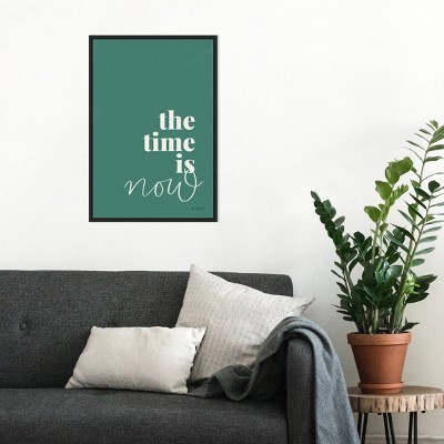 27" x 19" Green and White Motivational Canvas Quote Art
