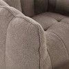 Bean Bag Sofa with Ottoman, Modern Soft Bean Bag Chair with Armrests, Chenille Square Lazy Couch - 3 of 4