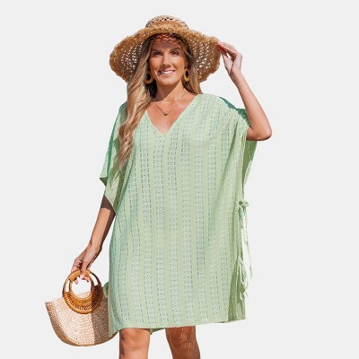 Women's Spring Fling Green Cover-Up Mini Dress - Cupshe