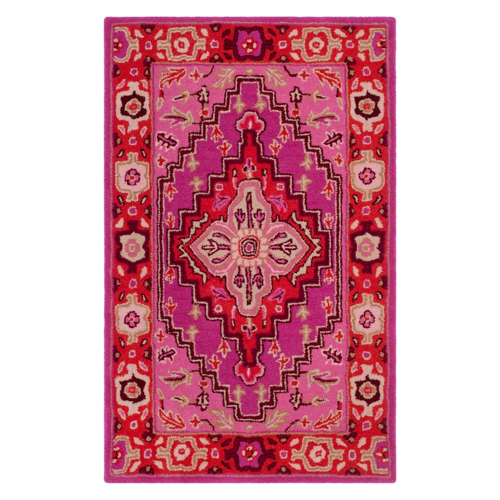 2'x3' Medallion Accent Rug Red/Pink - Safavieh