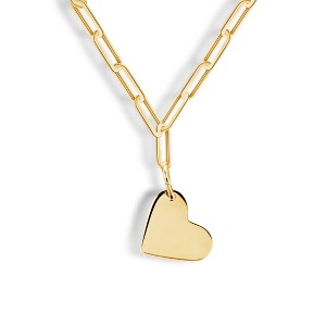 EVRY JEWELS WATERPROOF Gold or Silver Plated You Have My Heart Necklace - 1 of 2