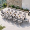 PURPLE LEAF Dining Set Patio Metal Table and Wicker Rattan Chairs for Outside Porch Garden Kitchen Modern Outdoor Furniture Sets - 2 of 4