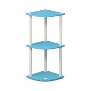 HOMLUX 3 Tier Decorative Corner Bookshelf Display Rack - 1 of 4