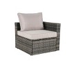 8-Piece Rattan Sectional Sofa,Outdoor Sectional L-Shaped Patio Sofa With Thick Cushions And Coffee Table,Curved Sofa,Ottoman -Maison Boucle - 4 of 4