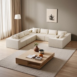 188" Corduroy Modular U-Shaped Sectional Sofa, 8-Piece - 1 of 4