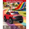 Kids Ride On Pickup Car, 12V Electric Ride On Truck for Kids, Remote Control Toy Car, 3 Speeds, Spring Suspension & LED Lights - 4 of 4