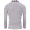 WhizMax Men's Patchwork Plaid Zip-up Long Sleeve Polo Shirt - 3 of 4
