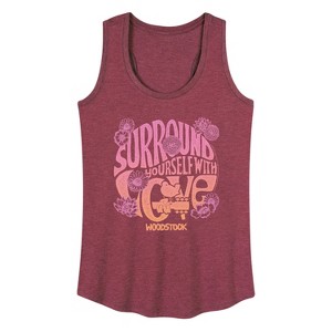 Women's - Woodstock - Surround W Love Graphic Racerback Tank - 1 of 4