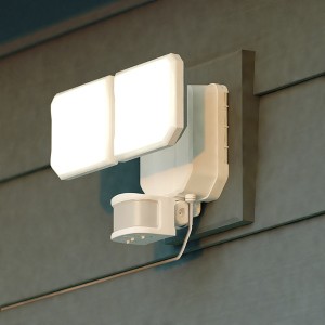 VAXCEL Solar Powered Outdoor Security LED Flood Light White, Motion Sensor, Dusk to Dawn, Battery Backup - 1 of 4
