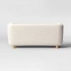 Fully Upholstered Storage Bench Cream Faux Shearling - Threshold™: Ottoman for Bedroom, End of Bed Seating - image 4 of 4