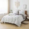 Queen Duvet Cover Set - 100 Cotton Floral Comforter with Zipper and Ties, 3pcs Wildflower Herbs - 3 of 4