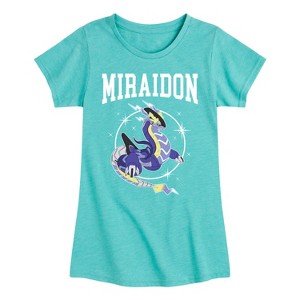 Girls' - Pokémon - Miraidon Collegiate Fitted Short Sleeve Graphic T-Shirt - 1 of 4