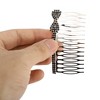 Unique Bargains Women's Bow Tie Shape Hair Comb Insertion Tool Hair Black 1 Pc - 3 of 3
