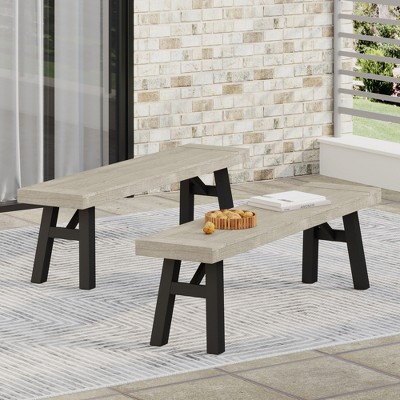 Maggift Patio Seating Sets Outdoor, Featuring Unique Design, Ideal for Chats, Perfect for Gardens, Living Spaces, Beige, 63"*14.25"*17.75"