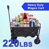 Kumasinova Heavy-Duty Folding Outdoor Utility Wagon,Collapsible Wagon with 220 lbs Capacity,Steel Frame for Beach,Camping,Sports & Shopping - 3 of 4