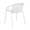 SKRAN Set of 2 Patio Dining Chairs, Stackable Chairs with Breathable Design Modern Simple Art Style,Metal Legs and Plastic Backrest - 4 of 4