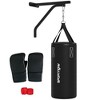 DSVIMOY Punching Bags Unfilled Punching Bag for Adults, Heavy Bag Wall Mount Set with Bracket, Boxing Gloves, Black, 11.80"*11.80"*35.40" - 3 of 4