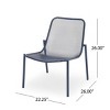 Set of 2 Stackable Modern Outdoor Armless Chairs with Backrest, Metal Patio Accent Seating for Porch, Garden or Balcony – The Pop Home - 4 of 4
