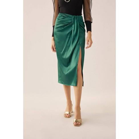 Side split midi skirt hotsell