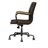 TiramisuBest Genuine Leather Chocolate Swivel Office Chair: High Back, 360¡ã Swivel, Padded & 5 - Star Base - 4 of 4