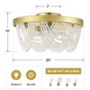 KAISITE 20inches Gold Crystal Caged Ceiling Fan with Light Kit and Remote Control - 2 of 4