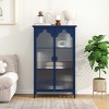 Metal Display Cabinet,Storage Cabinet With Two Glass Doors,Sideboard Cabinet,Display Cabinet For Dining Room,Living Room-Cuddlewood - 2 of 4