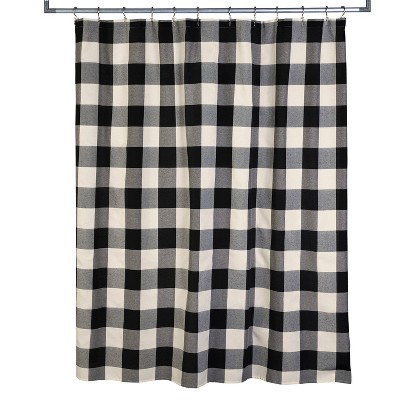 Grandin Shower Curtain Black/Natural - SKL Home